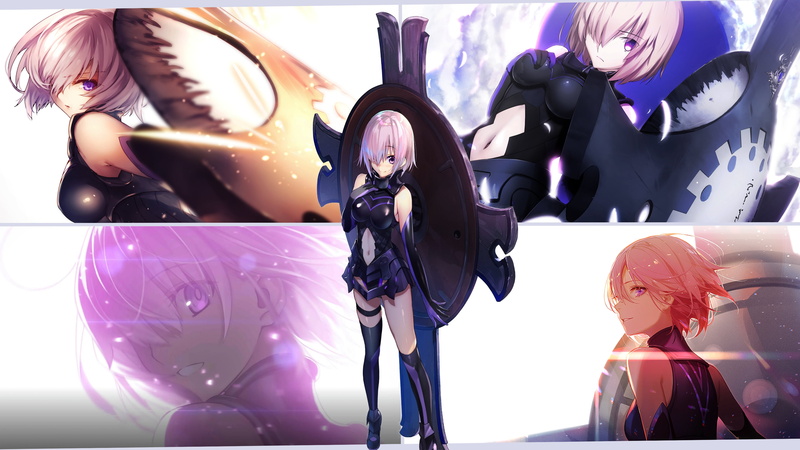 竖屏壁纸！白发FGO二次元少女 花团簇拥 2K高清桌面图