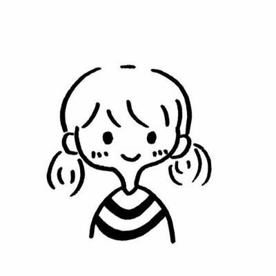 20张高清可爱小女孩简笔画头像合集