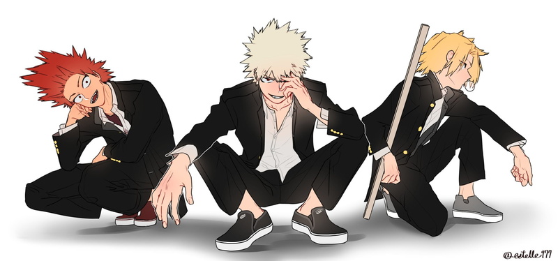 我的英雄学院壁纸合集 上鸣电气、爆豪胜己、切岛锐儿郎高清桌面图