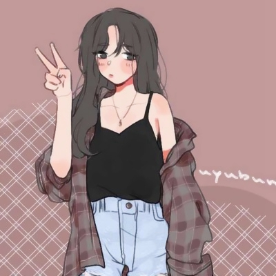 9张简约漫画女生头像 高清手绘款适合当微信头像