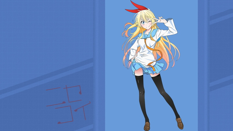 绝美伪恋桐崎千棘壁纸 蓝调氛围感拉满