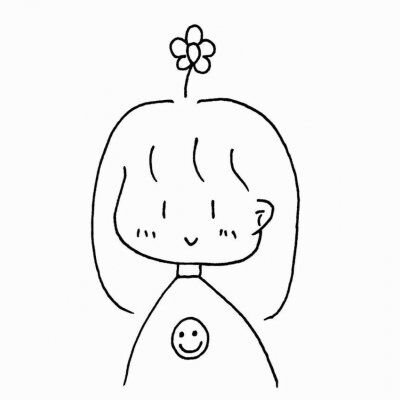 20张高清可爱小女孩简笔画头像合集