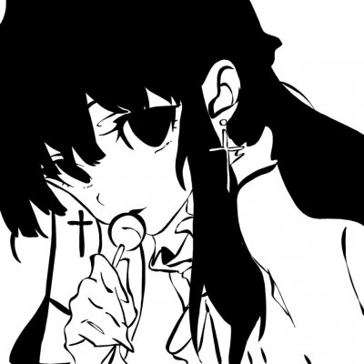 6张超飒黑白动漫女生头像，冷酷霸气感拉满