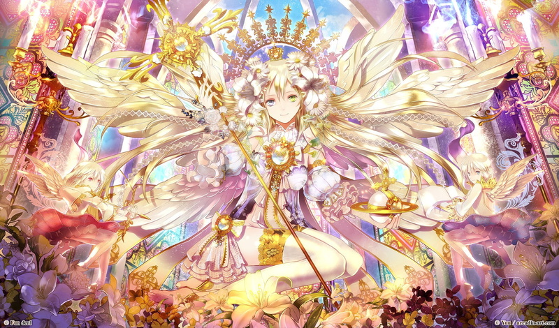 这个二次元壁纸美到犯规！异瞳金发少女配鲜花蜡烛太绝了