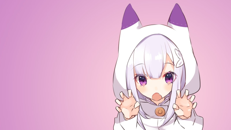 《Re：零》爱蜜莉雅与艾姬多娜绝美壁纸 白发少女置身林间太仙了