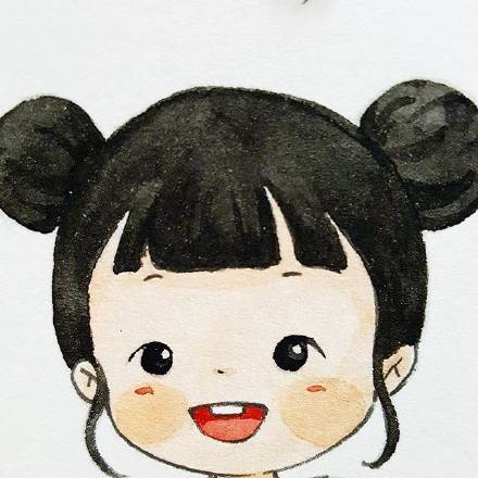 软乎乎的水彩少女头像合集