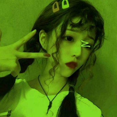 整张都是绿色的女生高清头像 19张个性款