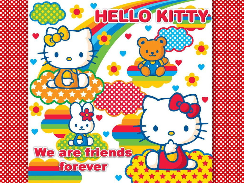 这套粉色Hello Kitty壁纸也太萌了吧