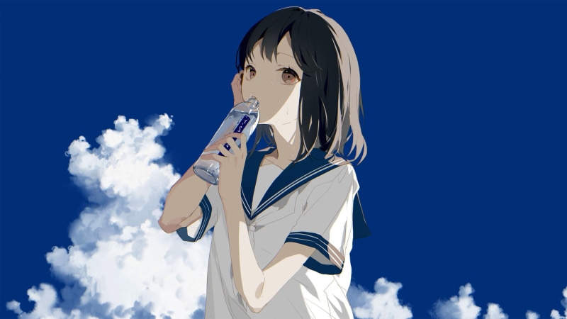 这款极简风蓝调动漫壁纸合集