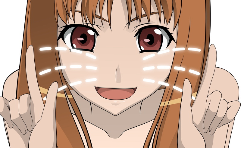 这组动漫壁纸太绝了！赫萝化身的狼娘细节拉满