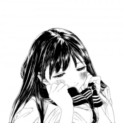 9张超可爱高清女生黑白漫画头像 二次元动漫头像合集