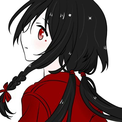 红黑配色二次元黑化女生头像合集 18张高清动漫头像素材