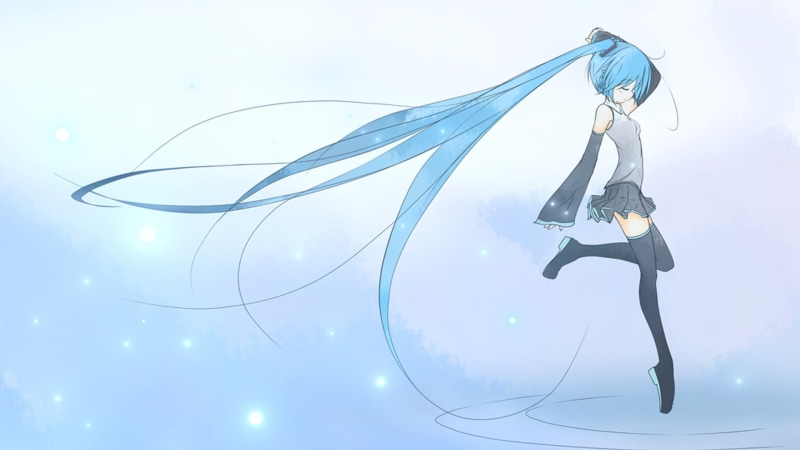 闭眼少女的二次元壁纸