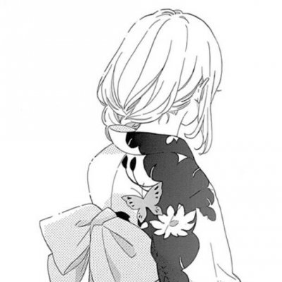 17张高清好看的动漫女生黑白头像合集