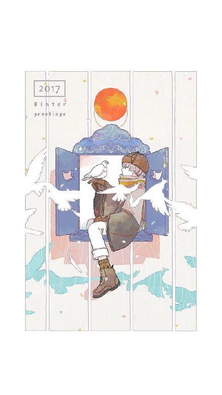 分享一组治愈感拉满的唯美插画壁纸