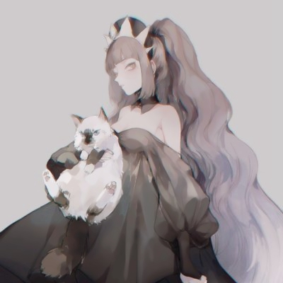 17张高清好看的高冷长发二次元女生头像