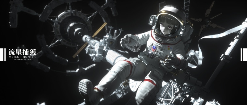 太空动漫少女4K壁纸