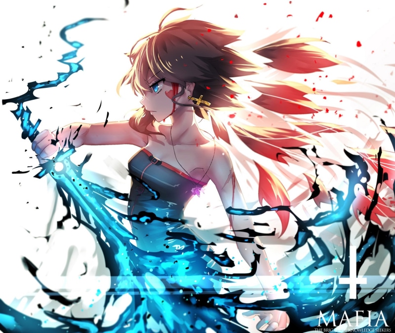 天凌千夜魔法少女 暗黑刀剑Pixiv幻想风壁纸