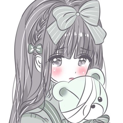 抱着娃娃的可爱动漫女生闺蜜头像 共14张高清资源