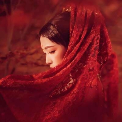 14张高清红衣古风真人女生头像 适合当壁纸或头像