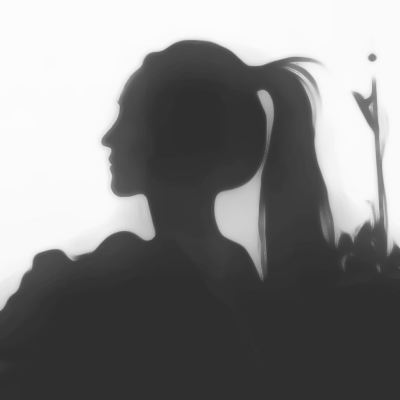 23张高清黑白高冷侧脸女生头像合集