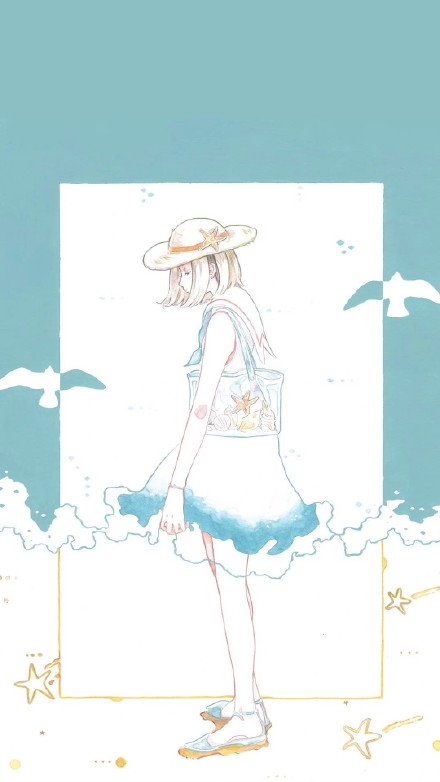 分享一组治愈感拉满的唯美插画壁纸