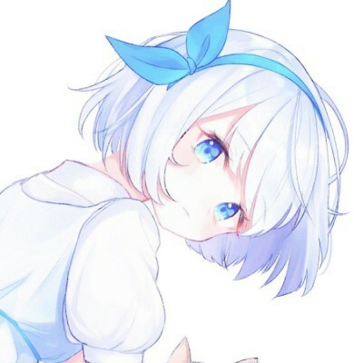 7张高清蓝色系动漫女生QQ头像 氛围感拉满