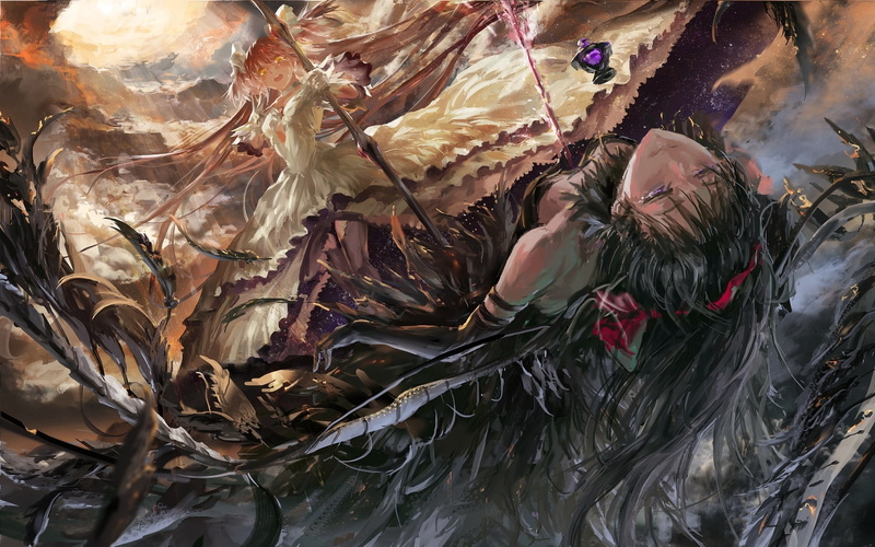 《魔法少女小圆晓美焰绝美壁纸合集！秋日户外氛围感拉满》