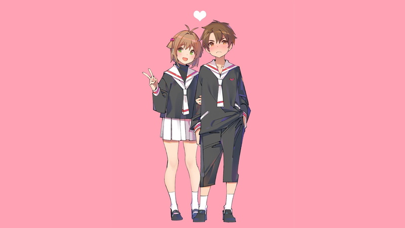 魔卡少女樱壁纸！木之本樱和李小狼的高清壁纸来啦