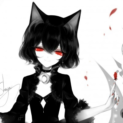 12张暗黑风妖系动漫猫女头像 高清猫系女生头像合集
