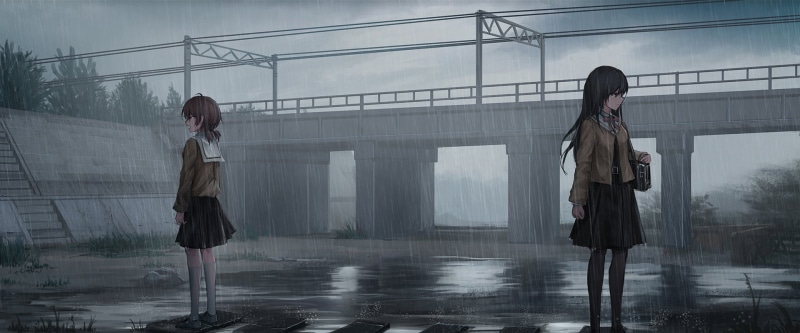 短发少女宫水三叶 星空壁纸