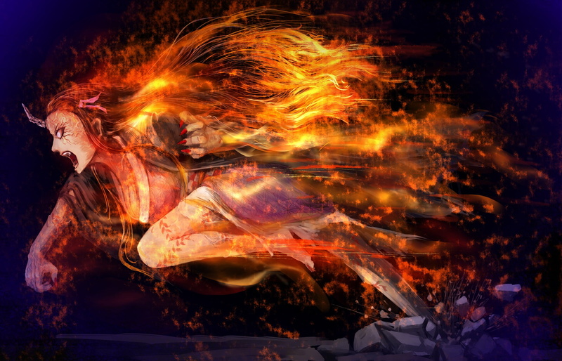 灶门祢豆子高清壁纸来了！鬼灭之刃1080P超清壁纸