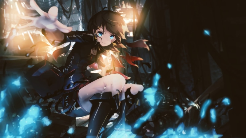 银发蓝眼少女的Pixiv幻想乡壁纸