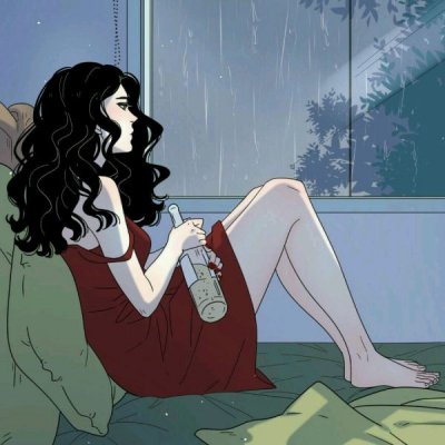 23张高清颓废感动漫女生头像 氛围感拉满