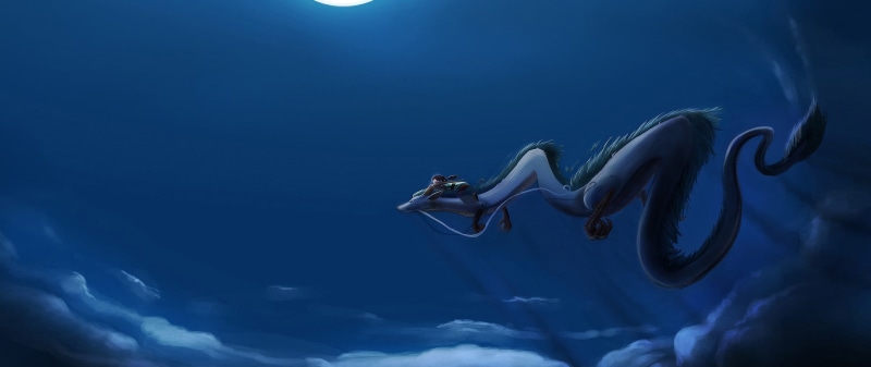 千与千寻白龙绝美水下壁纸