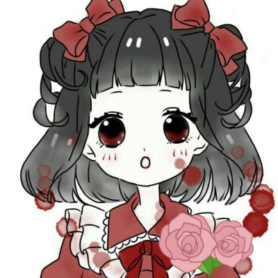 红黑配色二次元黑化女生头像合集 18张高清动漫头像素材