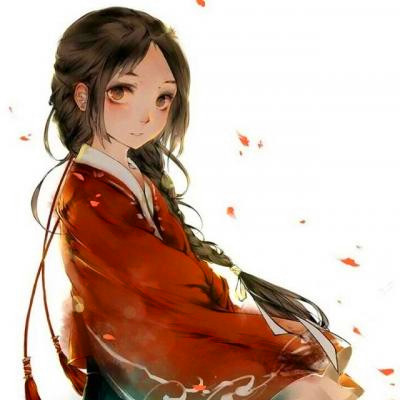 14张高清古风红衣动漫女生头像合集