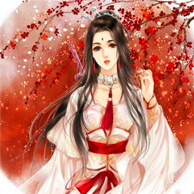 14张高清古风红衣动漫女生头像合集