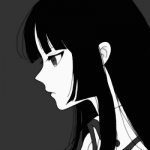 6张高清黑白丧系动漫女头 氛围感拉满的女生头像合集