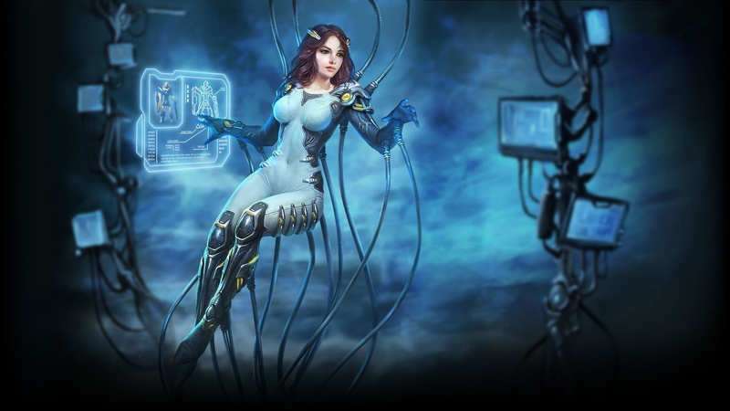 赛博朋克风线缆角色壁纸合集