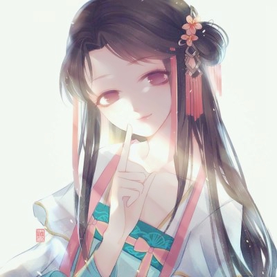 16张高清手绘古风女生头像 氛围感拉满