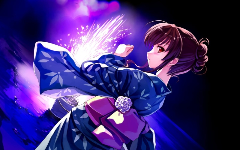 动漫女生蓝裙壁纸合集