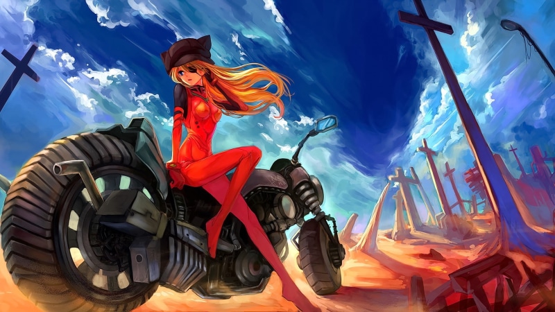 明日香壁纸合集 带你走进EVA的彩色霓虹世界