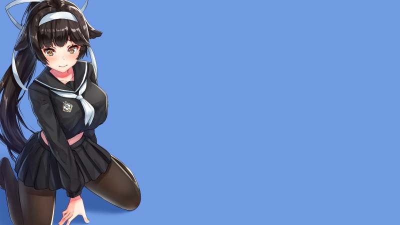 碧蓝航线高雄角色壁纸合集 清新简约蓝底画风