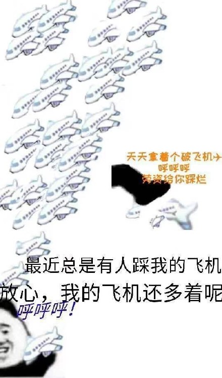 熊猫头玩飞机表情包合集