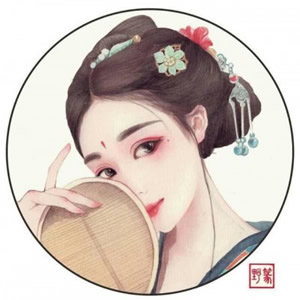 14张高清手绘古风闺蜜头像 氛围感拉满的古风美人头像