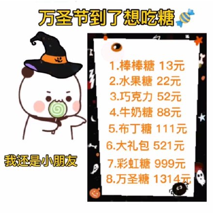万圣节讨糖专用表情包合集来了
