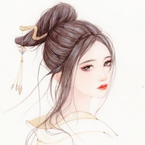14张高清手绘古风闺蜜头像 氛围感拉满的古风美人头像