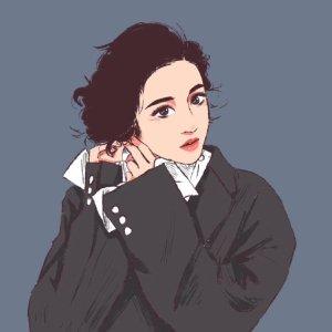 18张简约清新的女生手绘微信头像 氛围感拉满