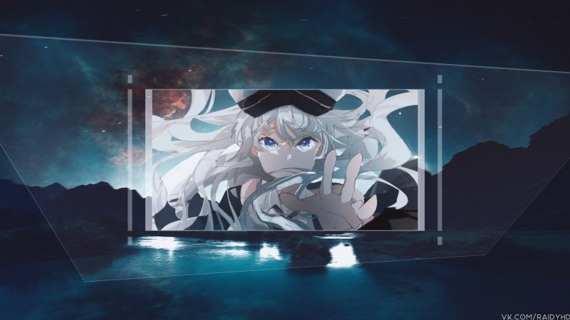 碧蓝航线企业号动漫壁纸 氛围感拉满的4K月夜少女图